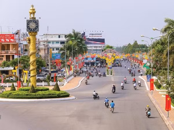 Một góc thành phố Vị Thanh, tỉnh Hậu Giang. Ảnh: TL