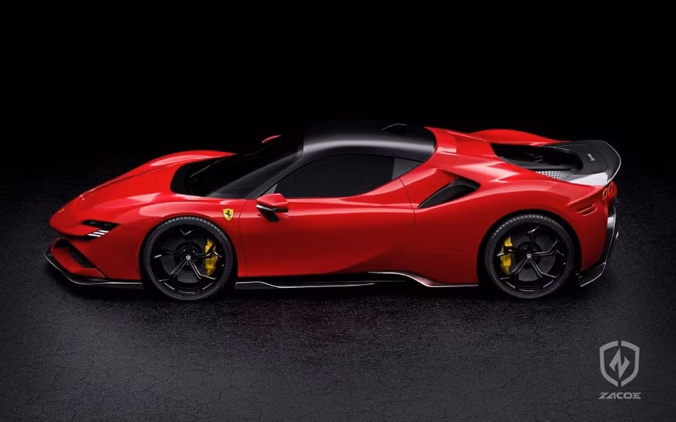 ferrari sf90 stradale duoc lam moi ngoai that voi goi do tu zacoe hinh 2