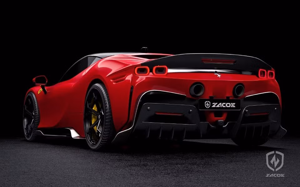 ferrari sf90 stradale duoc lam moi ngoai that voi goi do tu zacoe hinh 4