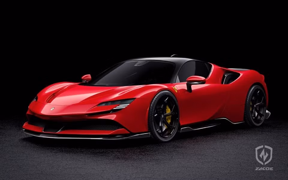 ferrari sf90 stradale duoc lam moi ngoai that voi goi do tu zacoe hinh 5