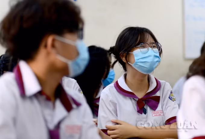 Ánh mắt các em toát lên vẻ hớn hở vì được trở lại trường