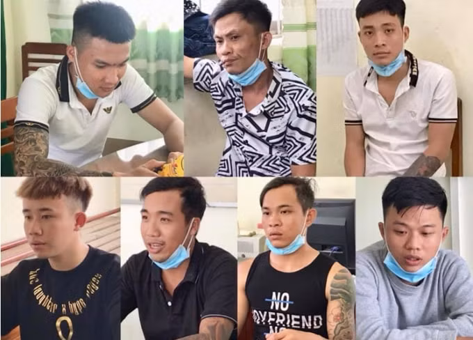 Các đối tượng tại cơ quan Công an