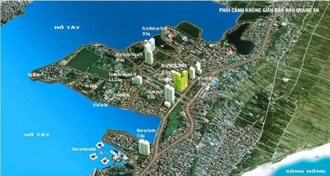 Phối cảnh tổng thể bán đảo Quảng An.