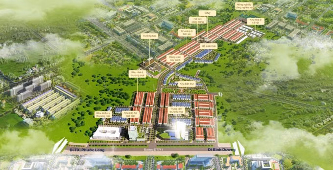 Phối cảnh dự án Felicia City Bình Phước. Nguồn: TL