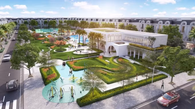 Tiện ích và cảnh quan nổi bật tại Crown Villas.