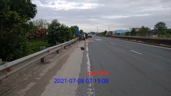 Hiện trường vụ tai nạn.