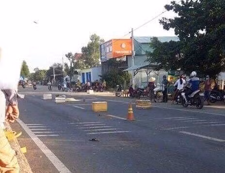 Hiện trường vụ tai nạn.