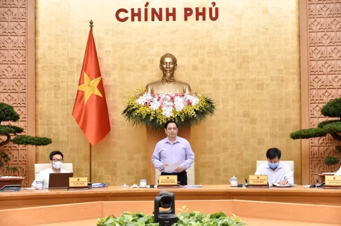 Thủ tướng Phạm Minh Chính chủ trì phiên họp Chính phủ chuyên đề xây dựng pháp luật tháng 6/2021.