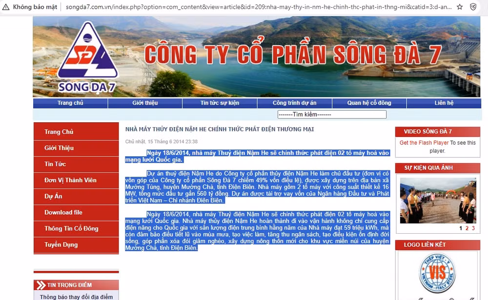 cong ty co phan thuy dien nam he bi phat 180 trieu vi van hanh khi chua nghiem thu hinh 2