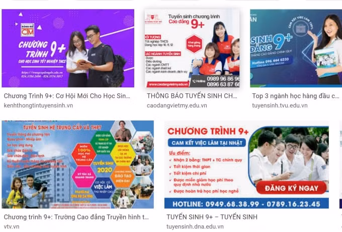 Mô hình đào tạo 9+ đang được nhiều trường Cao đẳng tổ chức chiêu sinh rầm rộ.