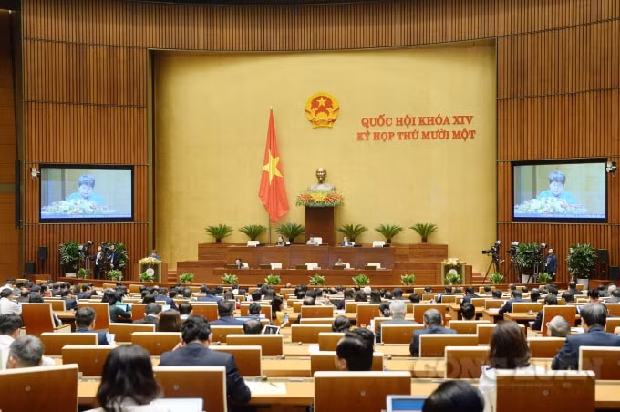 Quang cảnh phiên họp chiều nay của Quốc hội.