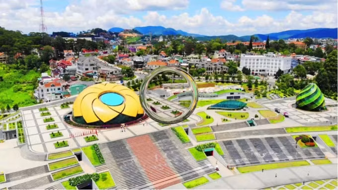 Quảng trường Lâm Viên được quy hoạch làm công viên.