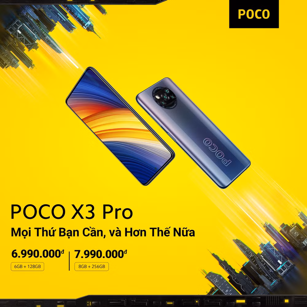 POCO X3 Pro ra mắt tại thị trường Việt Nam. Ảnh: POCO