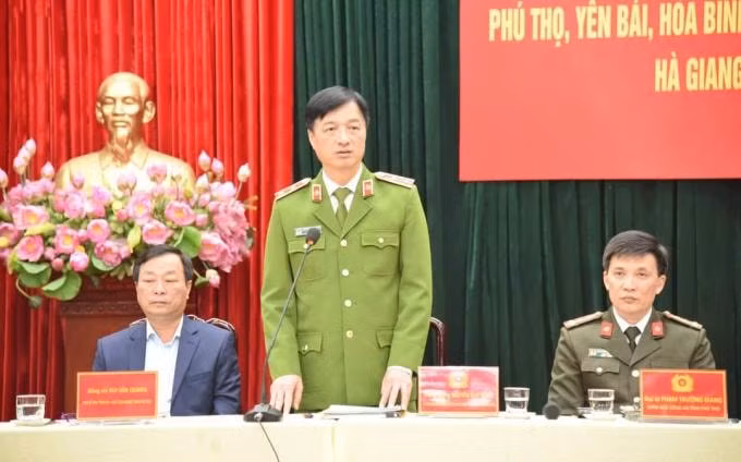 Trung tướng Nguyễn Duy Ngọc, Thứ trưởng Bộ Công an phát biểu chỉ đạo tại Hội nghị.