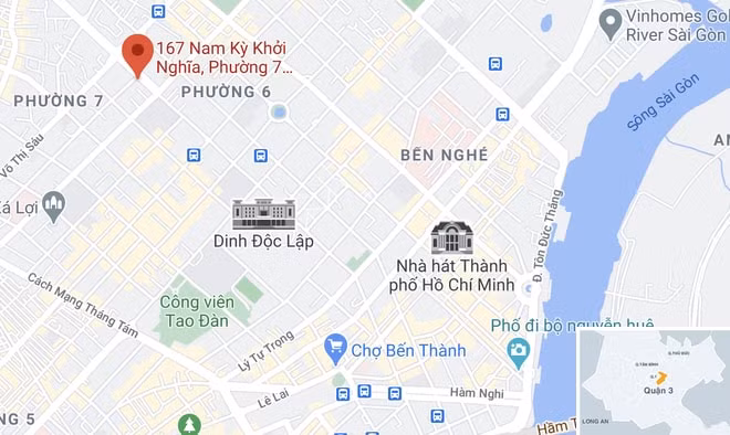 Vụ tai nạn xảy ra trên đường Nam Kỳ Khởi Nghĩa, quận 3. Ảnh: Google Maps