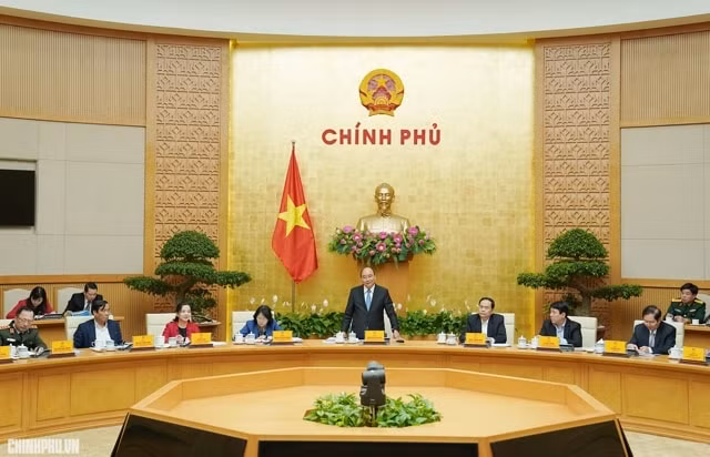 Thủ tướng Chính phủ Nguyễn Xuân Phúc chủ trì phiên họp Hội đồng thi đua - khen thưởng Trung ương. Ảnh: VGP