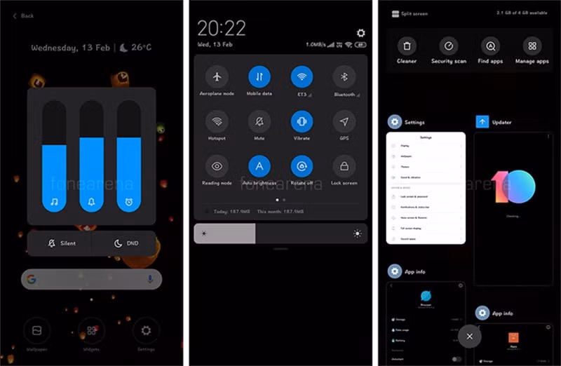 Giao diện dark mode được Xiaomi cập nhật cho MIUI 10.