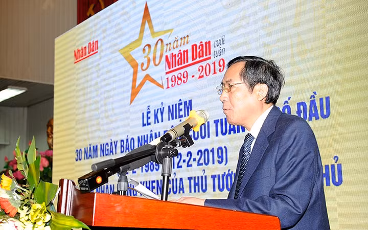 Đồng chí Thuận Hữu, Ủy viên T.Ư Đảng, Tổng Biên tập Báo Nhân Dân, Phó Trưởng Ban Tuyên giáo Trung ương, Chủ tịch Hội Nhà báo Việt Nam. Ảnh: Đăng Khoa