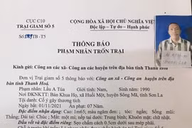 Truy tìm phạm nhân bỏ trốn khỏi nơi giam giữ