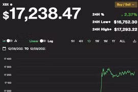 Giá Bitcoin hôm nay 9/12: Tăng lên trên 17.000 USD