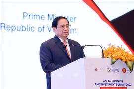 Thủ tướng Phạm Minh Chính phát biểu tại Hội nghị thượng đỉnh kinh doanh và đầu tư ASEAN