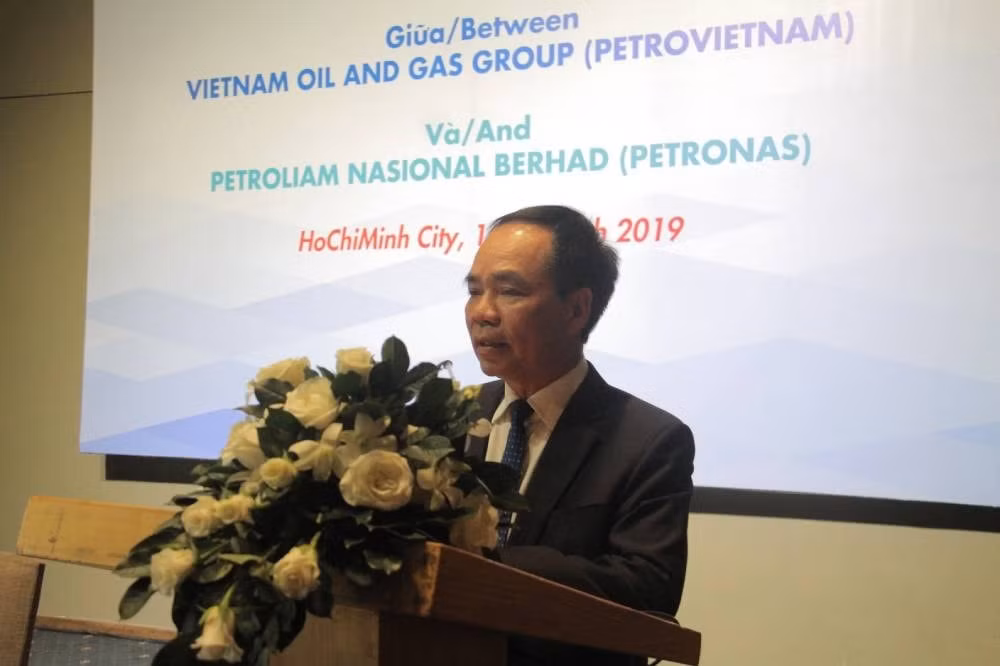 Ông Nguyễn Quốc Thập, Phó Tổng giám đốc Petrovietnam phát biểu