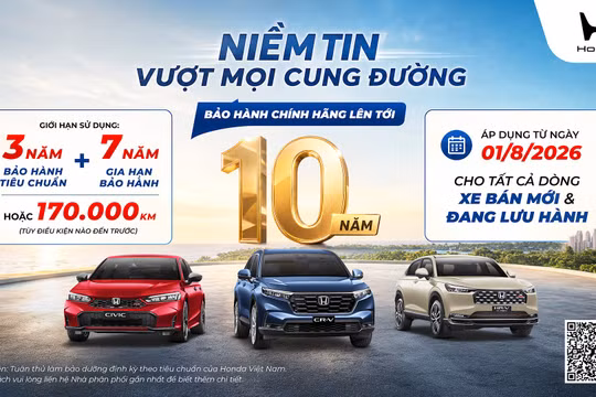 Ô tô Honda tại thị trường Việt Nam được bảo hành 10 năm
