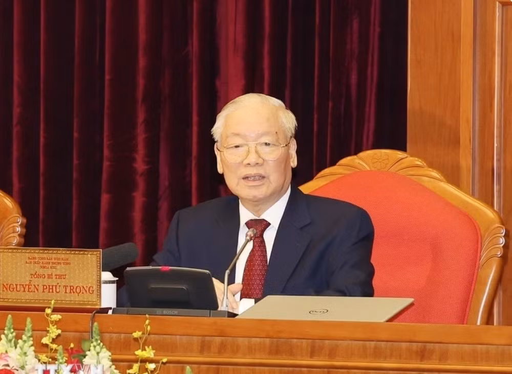 phat bieu cua tong bi thu nguyen phu trong khai mac hoi nghi lan thu chin ban chap hanh trung uong dang khoa xiii hinh 1