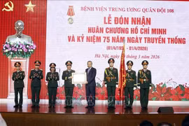 Tổng Bí thư Tô Lâm, Bí thư Quân ủy Trung ương dự Lễ đón nhận Huân chương Hồ Chí Minh và Kỷ niệm 75 năm Ngày truyền thống của Bệnh viện Trung ương Quân đội 108
