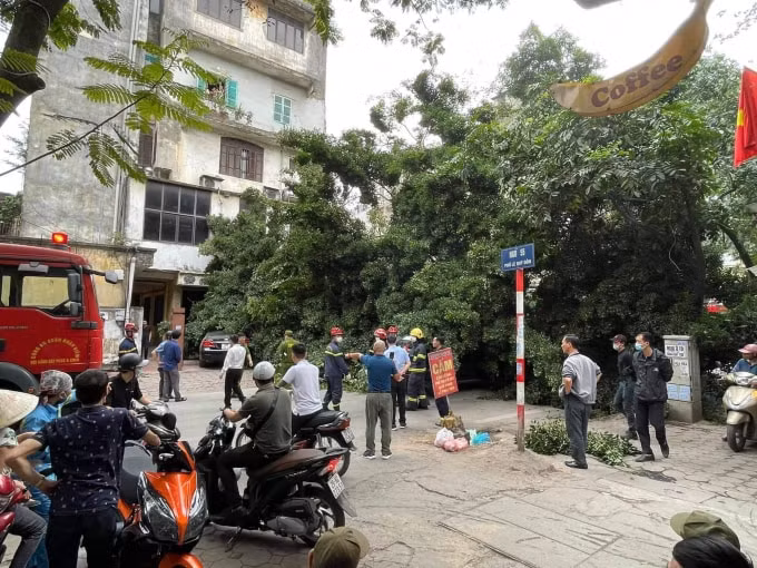 Tại hiện trường vụ việc.
