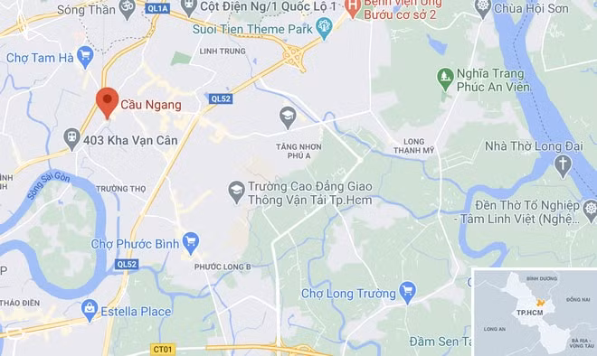 Vụ việc xảy ra trên đường Kha Vạn Cân, TP. Thủ Đức. Ảnh: Google Maps