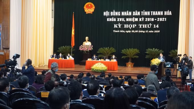 Toàn cảnh kỳ họp thứ 14, HĐND tỉnh Thanh Hóa khóa XVII. Ảnh: Minh Hải