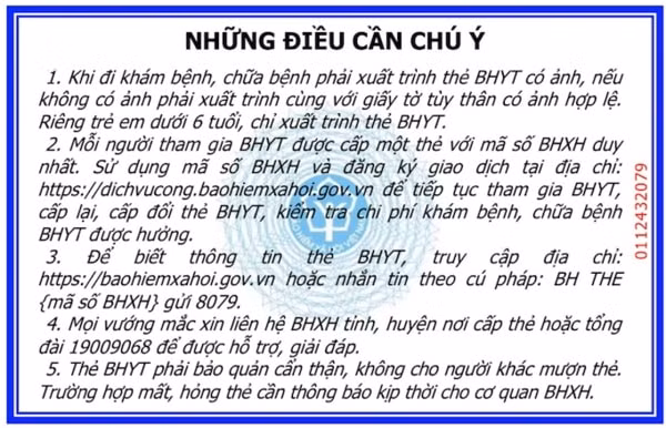 Mẫu thẻ BHYT mới