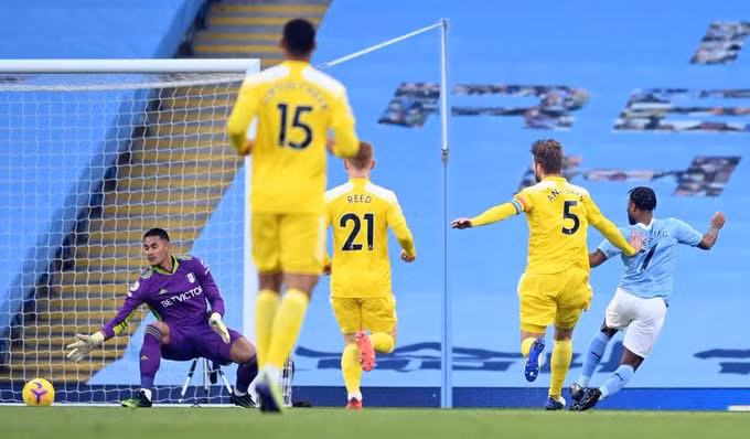 Cầu thủ Sterling có bàn thắng mở tỷ số cho Man City. Ảnh: bongdaplus.vn