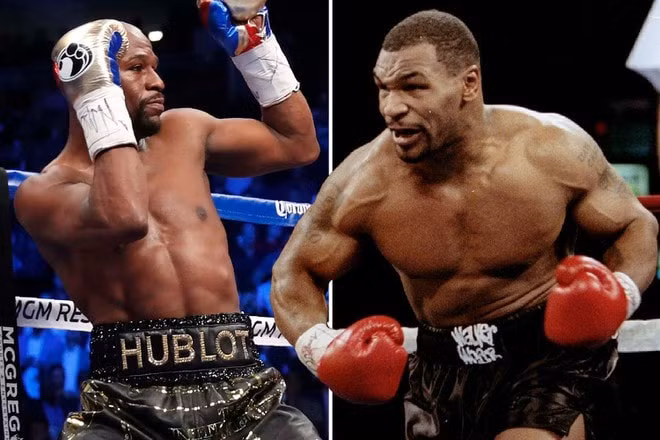 Hai tay đấm Mike Tyson và Floyd Mayweather được xem là huyền thoại của quyền Anh thế giới. Ảnh: TL