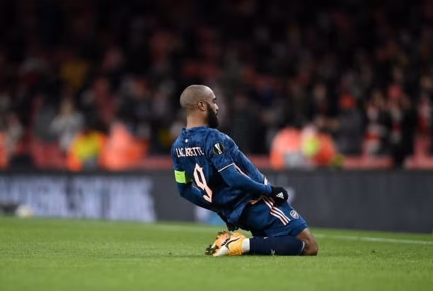 Cầu thủ Lacazette có bàn thắng mở tỉ số cho Arsenal. Ảnh: thethao247.vn