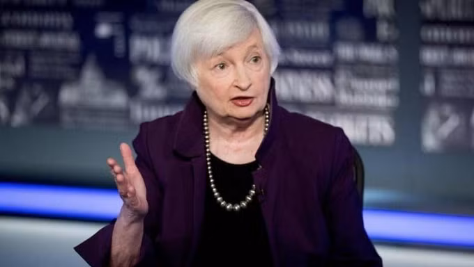 Cựu Chủ tịch Cục Dự trữ Liên bang Mỹ, bà Janet Yellen. Ảnh: MSNBC