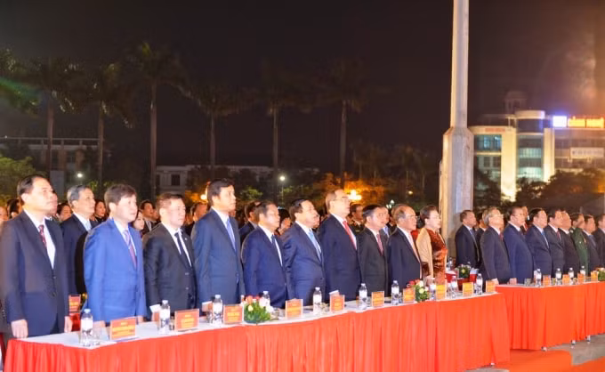 Các đại biểu Trung ương và địa phương tại buổi lễ. Ảnh: Thành Cường