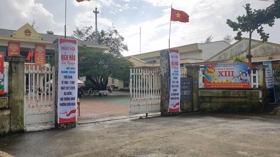 Trụ sở phường Điện Ngọc, nơi ông Mười công tác. Ảnh: baotainguyenmoitruong.vn