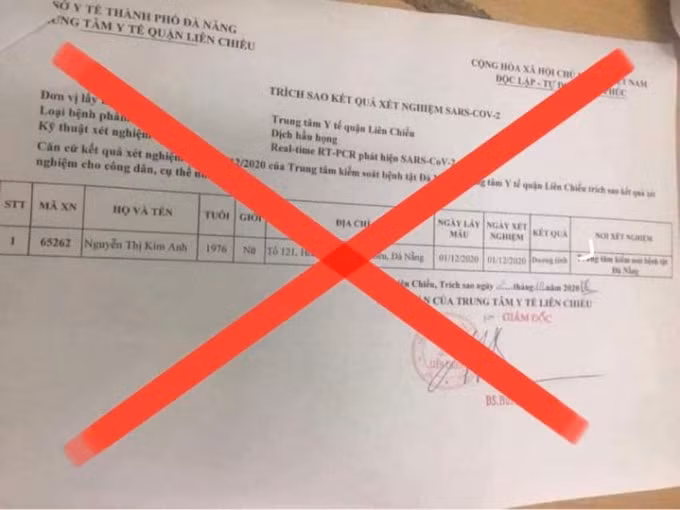 Giả mạo kết quả xét nghiệm, tung tin bịa đặt cần thiết phải được nghiêm trị (ảnh TL).