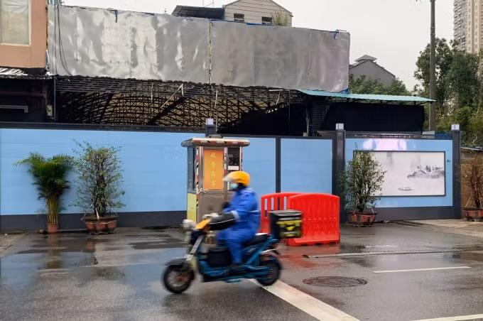 Chợ bán buôn hải sản Huanan ở Vũ Hán, Trung Quốc. Ảnh: AFP-JIJI