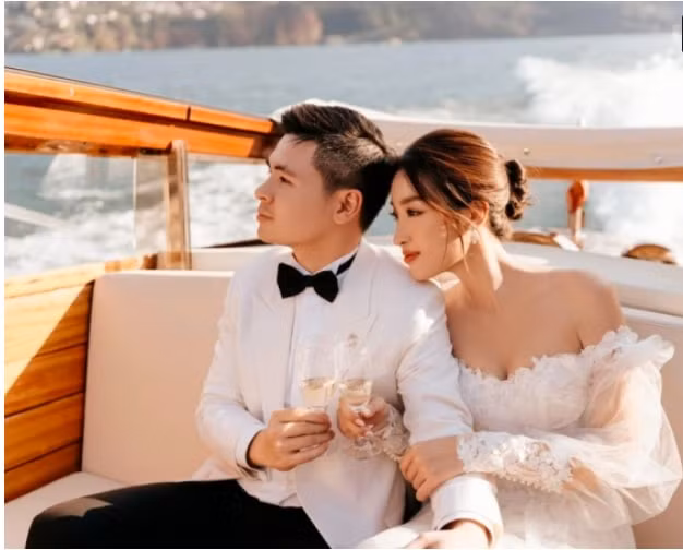 hoa hau do my linh thu vay cuoi hinh 4