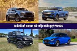 10 ô tô có doanh số thấp nhất quý 2/2026: Isuzu và Suzuki 'chiếm sóng'