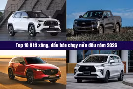 Top 10 ô tô xăng, dầu bán chạy nhất Việt Nam nửa đầu năm 2026