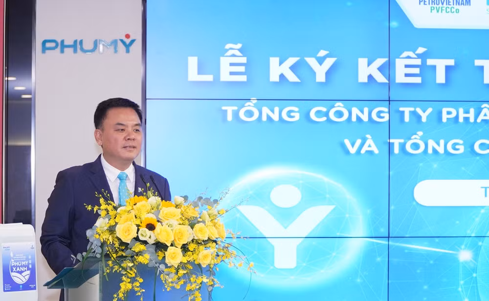 Ông Nguyễn Xuân Hòa - Chủ tịch HĐQT Phú Mỹ phát biểu tại Lễ ký kết - Copy