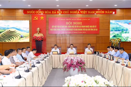 Lào Cai gặp mặt tháo gỡ khó khăn cho doanh nghiệp công nghiệp, khai khoáng