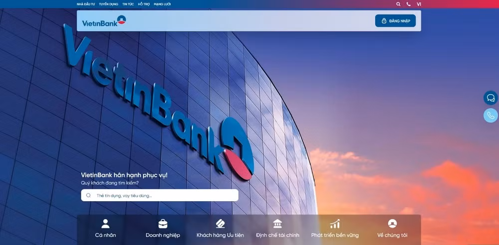 vietinbank ra mat website moi hinh 1