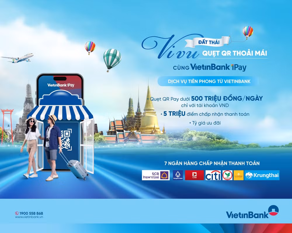 vietinbank trien khai dich vu thanh toan xuyen bien gioi cho khach hang du lich thai lan hinh 1