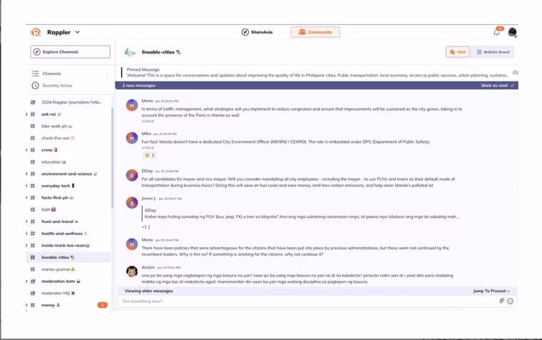 Ứng dụng Rappler Communities biến người đọc thụ động thành người tham gia tích cực.