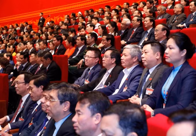 Phó Tổng giám đốc TTXVN Lê Quốc Minh dự Đại hội Đảng lần thứ XIII. Ảnh TTXVN